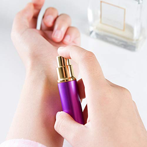 6ml Atomizador Perfume Recargable de Botella Vacío Corto Devaporizador de Perfume Botella Recargable Dosificador de Perfume Spray Frasco para Viaje y Viajes de Negocio