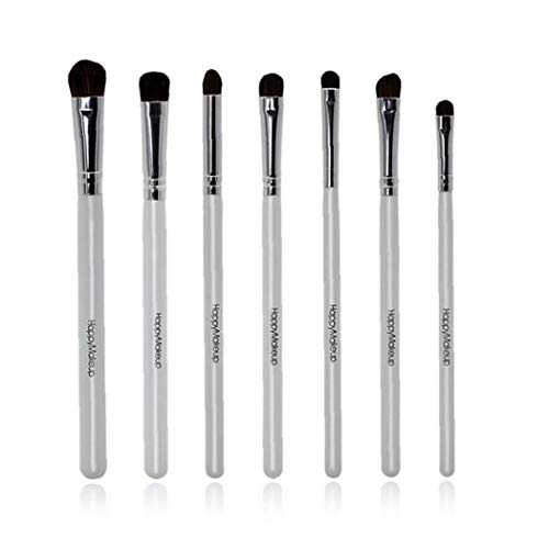 7pcs Sombra De Ojos Pincel De Maquillaje Con Maquillaje De Cerdas Suaves Ojos Profesional De Los Cepillos De Sombra De Ojos Applicatorfor Definición Manchar Mezcla Sombreado