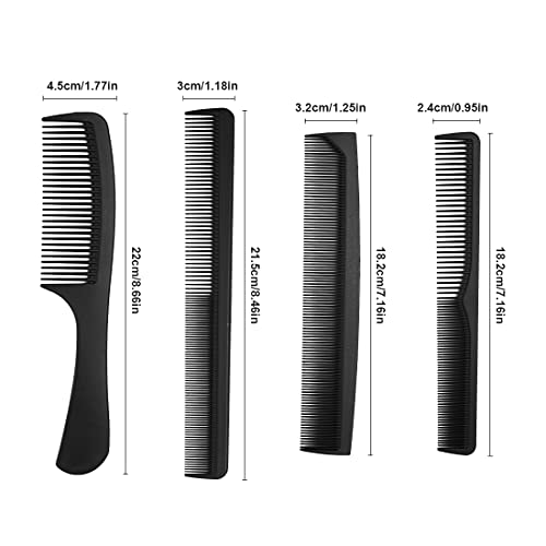 9 Pcs Profesional Peines de Carbono Peluqueria, Peine Ahuecador, Peine de Salón Antiestático Peluquería Peines para Estilista de Salón Peluquero Peluquero