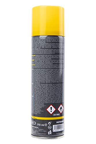 ABC CAR CLEANERS MOT60002 Spray Limpia Salpicaderos Aroma Vainilla con Silicona Protectora, 250 ml, Amarillo