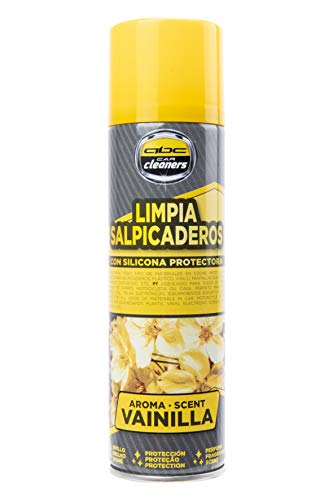 ABC CAR CLEANERS MOT60002 Spray Limpia Salpicaderos Aroma Vainilla con Silicona Protectora, 250 ml, Amarillo