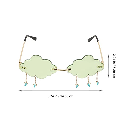 ABOOFAN Gafas de de Nube Gafas sin Montura en Forma de Nube Gafas de Protección UV Divertidas Gafas de Discoteca de Los Años 90 Gafas de Creativas de Fiesta para Mujeres Y Hombres