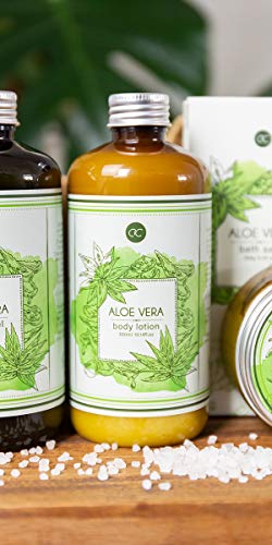 Accentra - Juego de baño de aloe vera de 6 piezas para regalo, juego de spa para cualquier ocasión.