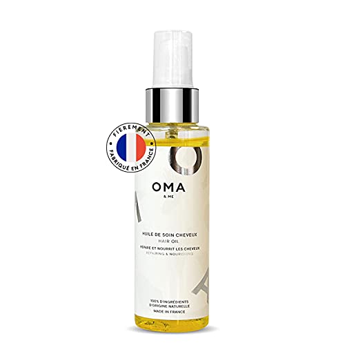 Aceite capilar OMA & ME - 100 ml - Nutrición e hidratación - Cabello seco y apagado - Fabricado en FRANCIA