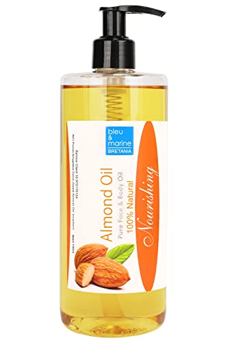 Aceite de Masaje Vegetal Puro de Almendras Dulces Prensado en Frío. Aceite Corporal & Facial. Hidratante para el Cabello. Suavizante bebe. Antiestrias. Reafirmante Senos Natural - 500 ml