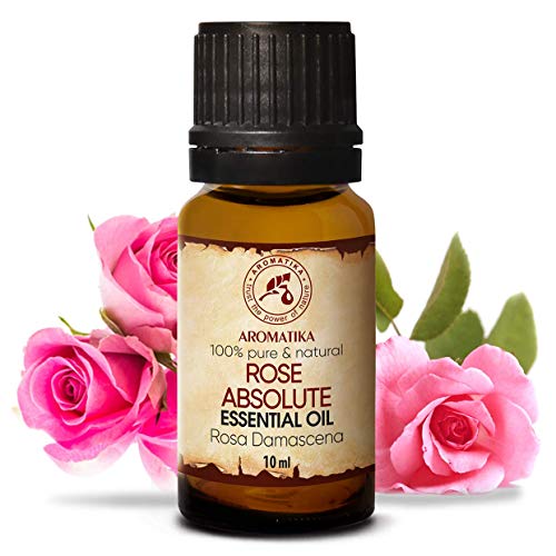 Aceite Esencial Rosa Absoluto - 10ml - Rosa Damascena - Aromaterapia - Fragancias para el Hogar - Aceite Absoluto Rosa para - Difusores - Relajación - Aromalampa - Calmante - Buen Sueño - Dormir Bien