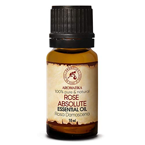 Aceite Esencial Rosa Absoluto - 10ml - Rosa Damascena - Aromaterapia - Fragancias para el Hogar - Aceite Absoluto Rosa para - Difusores - Relajación - Aromalampa - Calmante - Buen Sueño - Dormir Bien