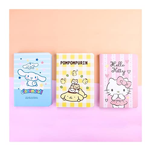 Achnr Dibujos Animados Lindo PVC Suave Transparente a6 Diario Diario Diario Kawaii Diario semanal Cuaderno Escuela papelería (Color : Pompom Purin)