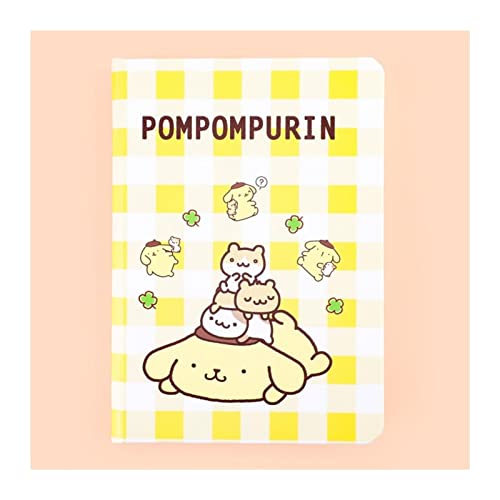 Achnr Dibujos Animados Lindo PVC Suave Transparente a6 Diario Diario Diario Kawaii Diario semanal Cuaderno Escuela papelería (Color : Pompom Purin)