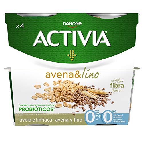 Activia Avena y Lino 0% 4x120 g