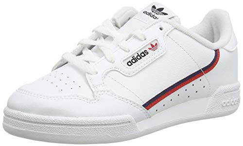 Adidas Continental 80 J, Zapatillas de Deporte, Blanco (Ftwbla/Escarl/Maruni 000), 37 1/3 EU