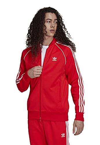 adidas SST TT P Blue Sweatshirt, Rojo Y Blanco, L Men's