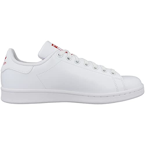 adidas Zapatillas de gimnasia unisex para niños Stan Smith, Cloud White Vivid Red Cloud White Fy4481, 36 EU