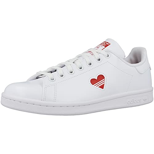 adidas Zapatillas de gimnasia unisex para niños Stan Smith, Cloud White Vivid Red Cloud White Fy4481, 36 EU