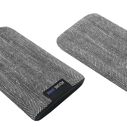 Adore June Business Funda para Apple iPhone 8 Material Característico [Tejido en Espiga] Efecto Limpiador de Pantalla para Apple iPhone 8, Gris/Negro