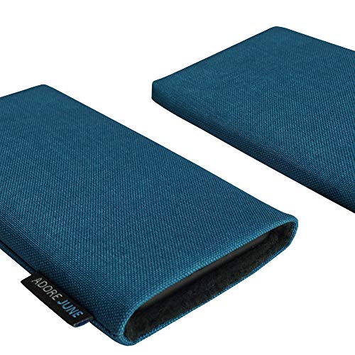 Adore June Classic Azul-Océano Funda Compatible con iPhone 13 / iPhone 13 Pro/iPhone 12 / iPhone 12 Pro, Material Resistente Efecto Limpiador de Pantalla