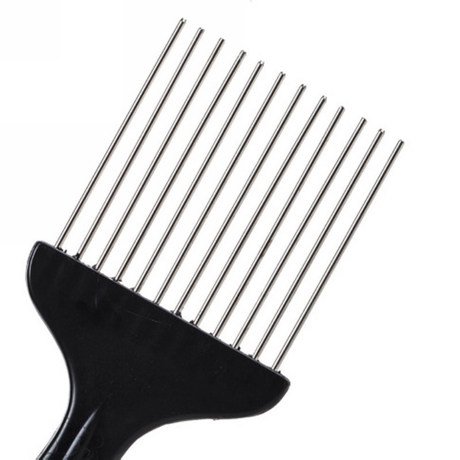 Afro Hair Peine Insertar Pelo Cepillo Rizado Tenedor Peine Plástico Pick Peine Anti Desenredante Anti-estática Salon Hairstyling Tool - 2PCS