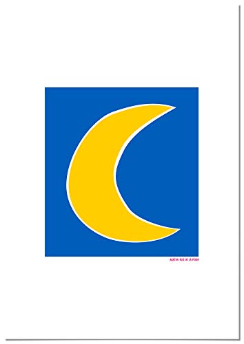 Agatha Ruiz de la Prada Póster Luna Azul 21x30cm - Impreso en Papel de 250gr - Póster para Pared - Láminas para Enmarcar - Cuadros Decoración Salón - Pósters Decorativos