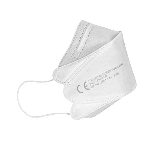 Air Queen Breeze Mask Mascarillas FFP2 Homologadas Nanofibras Nanotecnología CE FFP NR EN149:2001 + A1:2009 ISO 13485 – 25 Horas de Protección – Pack de 100 Mascarillas en Blisters Individuales