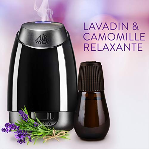Air Wick Diffuseur d'Huiles Essentielles Essential Mist + 1 Recharge Parfum Lavande 20 ml