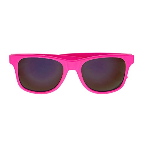 Amakando Gafas estilizadas Vintage para Dama y Caballero/Rosa Fucsia/Extraordinarias Gafas neón Fiesta años 90 / El Punto Alto para Fiestas de los años 80 y Carnaval