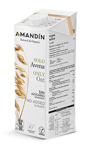 AMANDÍN Bebida Ecológica de Avena Sola - 1 unidad de 1L