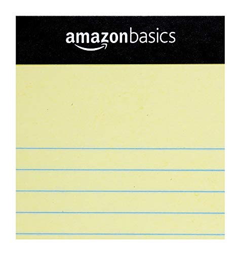 Amazon Basics - Bloc de notas legales (50 hojas de papel, 12 unidades), diseño de Canary