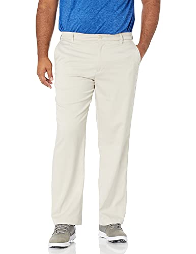 Amazon Essentials Pantalón de Golf Elástico de Ajuste Clásico Hombre, Piedra, 35W / 32L