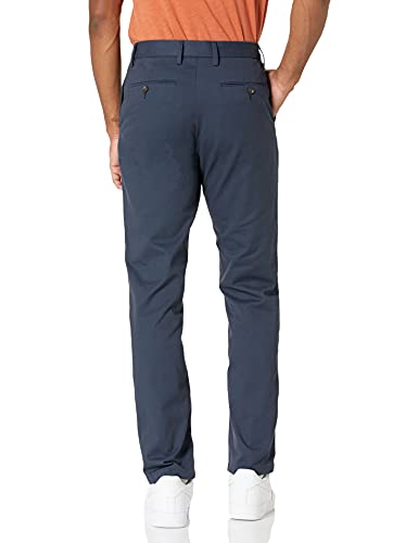 Amazon Essentials Slim-Fit Wrinkle-Resistant Flat-Front Chino Pant pants, Marino, 34W x 32L