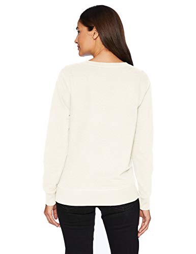 Amazon Essentials – Sudadera de tejido de rizo francés con cuello redondo y forro polar para mujer, Beige (Oatmeal Heather), US S (EU S - M)