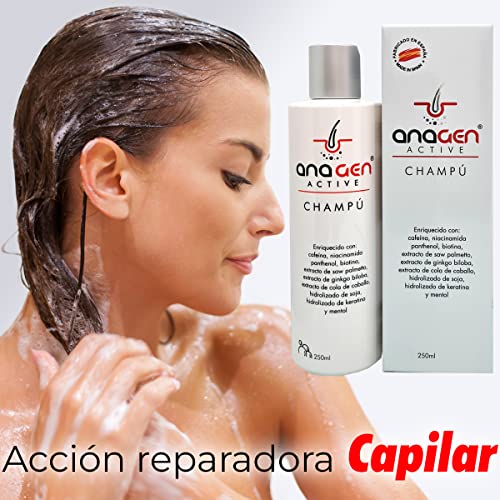 Anagen Active Champú Anticaída, ayuda a reducir la caída del cabello, estimulando el crecimiento capilar