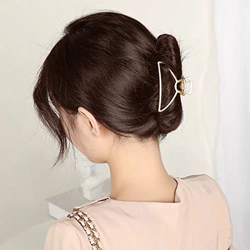 Androxeda Paquete de 3 Pinzas para el Cabello Clips de Garra Pelo Grande Pinzas Metálicas Antideslizantes Accesorios para el Cabello de Moda para Mujeres