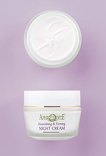 Aphrodite crema de noche reafirmante y nutritiva cuidado facial - crema facial hidratante piel seca con ácido hialurónico y aceite de argán - crema hidratante facial (50 ml)