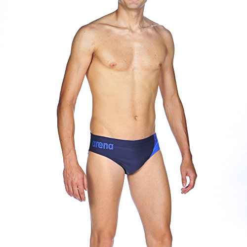 ARENA - Bañador Slip Hypnos para Hombre, Hombre, Herren Badehose Slip Hypnos, Navy-Pix Blue-Royal, 8