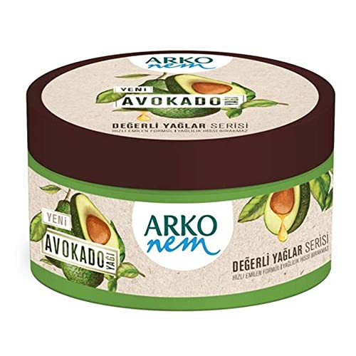 Arko Nem Creme, aguacate – Crema de aceite para cuerpo, cara y manos, bote de 150 ml, crema hidratante, piel seca, para hombre y mujer