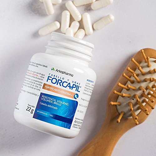 Arkopharma Forcapil Fortificante Keratina Cápsulas 3 Meses, Resistencia, Vitalidad, Volumen Y Billo, Cabello Debilitado, Biotina, Vitaminas Y Aminoácidos, Complemento Alimenticio, 180 Unidad