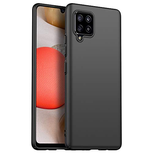 Arkour Funda Samsung Galaxy A42 5G, Minimalista Ultra Delgado Ligera Carcasa con Excelente Agarre Estuche Plastico Rígido Cover Case para Galaxy A42 5G (Negro)