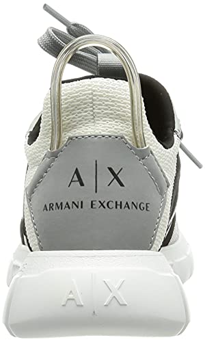 Armani Exchange Harlem New Extra Light Running, Sneaker Mujer, OP.White+Grey+Black, 38 EU