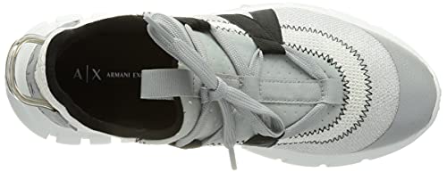 Armani Exchange Harlem New Extra Light Running, Sneaker Mujer, OP.White+Grey+Black, 38 EU