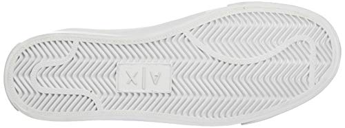 Armani Exchange High Top Cotton Sneakers, Zapatillas Altas Mujer, Blanco (Op.White+Black Logo 00152), 38 EU