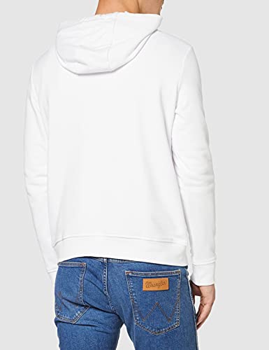 Armani Exchange Hoodie, Maxi Print Logo on Front Sudadera, Blanco, M para Hombre