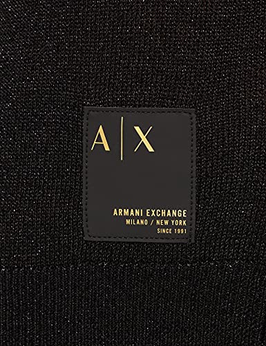 Armani Exchange Long sleeve with detail Casual Night Out Dress, Black, Extra Small