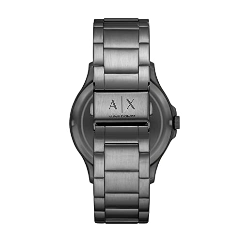 Armani Exchange Reloj Automático de Tres Manecillas para Hombre Armani Exchange, Acero Inoxidable, Tamaño de Caja de 46 mm, Gris