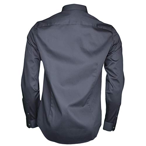 Armani Exchange Smart Stretch Satin Camisa, Negro (Black 1200), 40 (Talla del Fabricante: Small) para Hombre