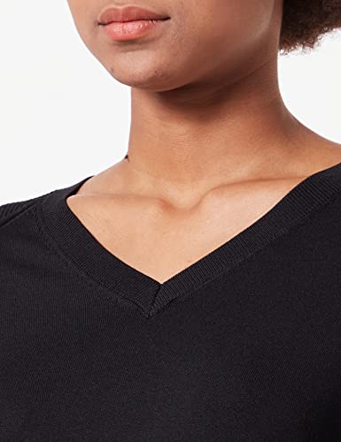 Armani Exchange V-Neck, Side Front Logo Sudadera, Negro, XL para Mujer