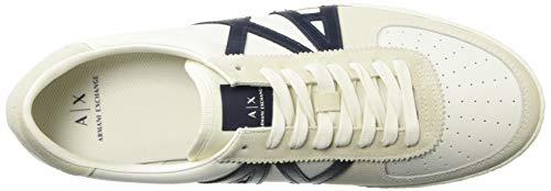 ARMANI EXCHANGE Zapatillas para hombre, modelo XUX035XV088, color azul Blanco Size: 39.5 EU