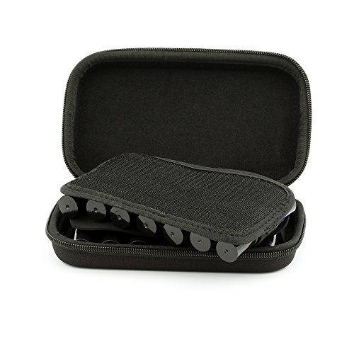 Aroma Outfitters Aceite esencial estuche de transporte. Protección Premium para almacenamiento y organizador para las botellas de rodillos. Maletín de transporte protege hasta 14 bolas (Negro)