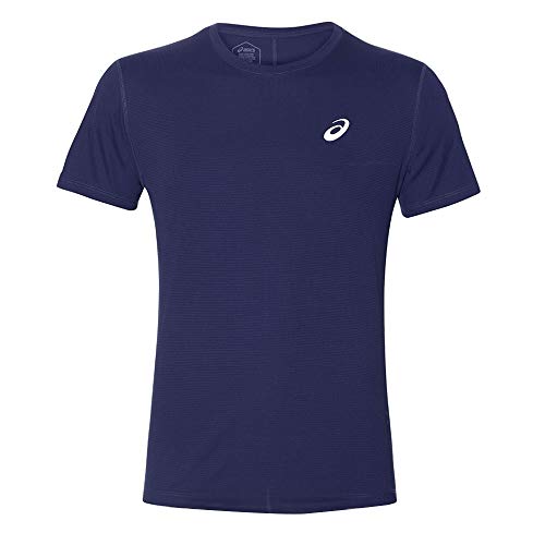 Asics Silver SS Top Camiseta, Hombre, Peacoat, S