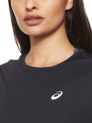 ASICS Silver SS Top Camiseta, Mujer, Performance Black, S