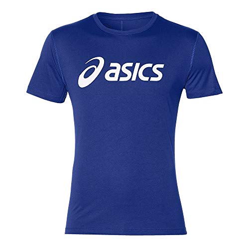 Asics Silver Top Camiseta, Hombre, Peacoat/Brilliant White, S